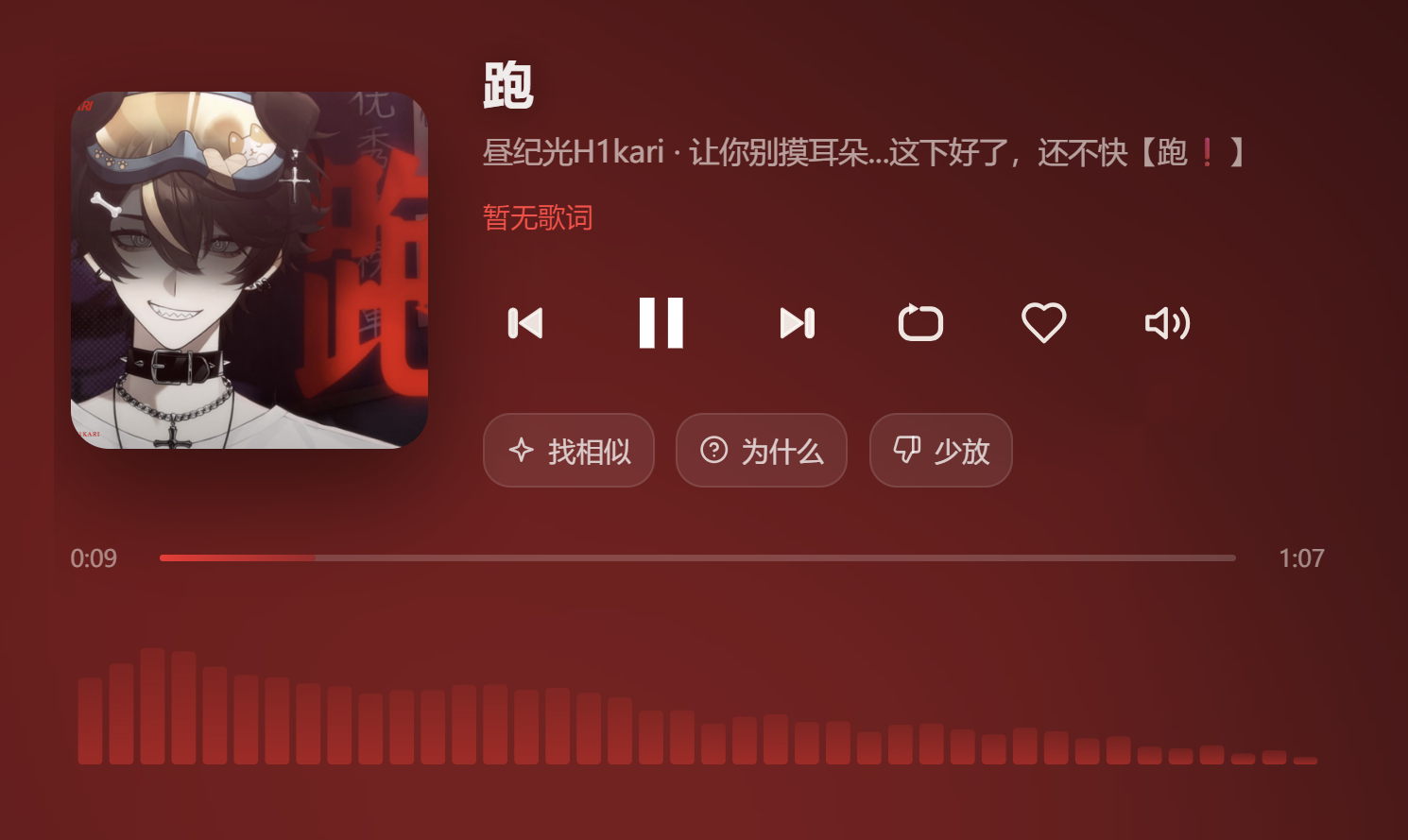 歌曲《跑》的切片封面
